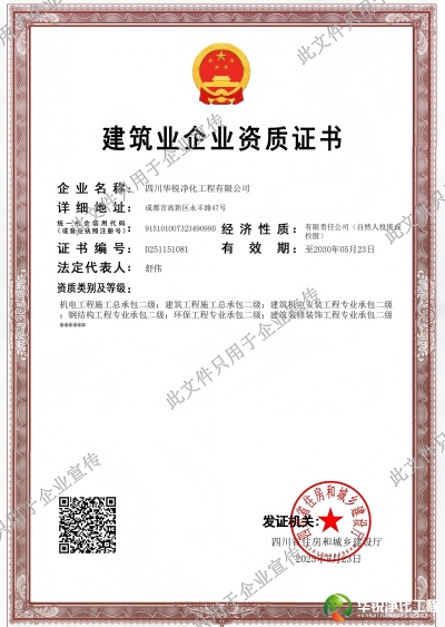 建筑業(yè)企業(yè)資質證書
